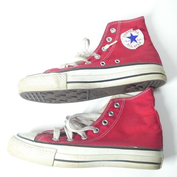 Converse All Star Red High Tops Size 5 Made in USA Vintage Sneakers - Picture 3 of 13